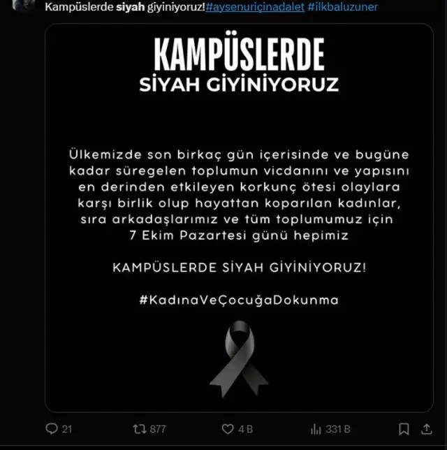 Üniversiteler kadın cinayetlerine böyle isyan etti! Sosyal medya yıkıldı 1