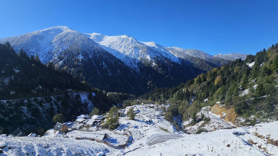 Rize kış gelmeden beyaza büründü 3