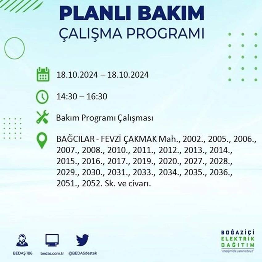 İstanbul'da büyük elektrik kesintisi. 17 ilçe karanlığa gömülecek 3