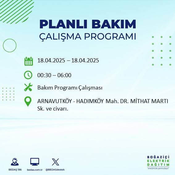 BEDAŞ duyurdu: 18 Nisan'da İstanbul’un bu ilçelerinde elektrikler kesilecek! 74