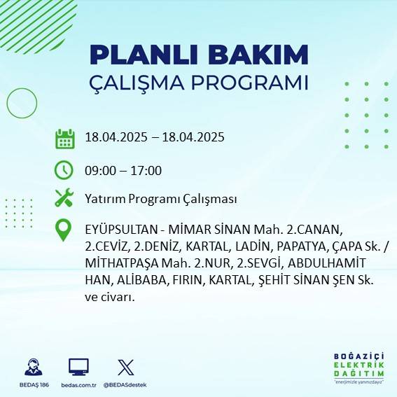 BEDAŞ duyurdu: 18 Nisan'da İstanbul’un bu ilçelerinde elektrikler kesilecek! 37