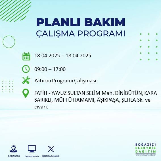 BEDAŞ duyurdu: 18 Nisan'da İstanbul’un bu ilçelerinde elektrikler kesilecek! 34