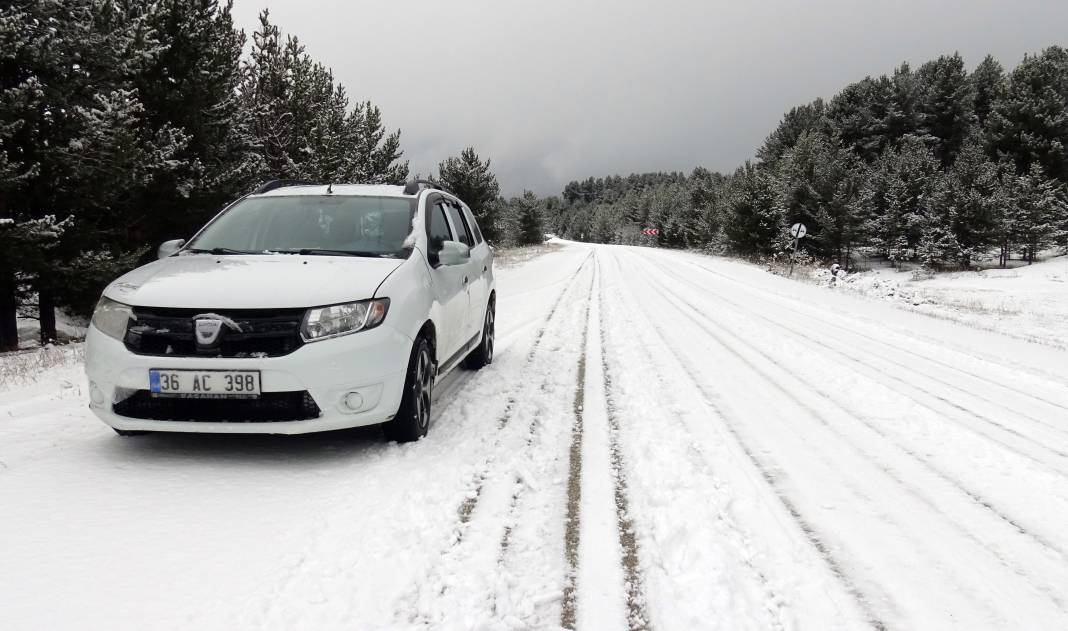 Bahar geldi ama kar yağışı bitmedi! Nisan ayında her yer beyaza büründü 1