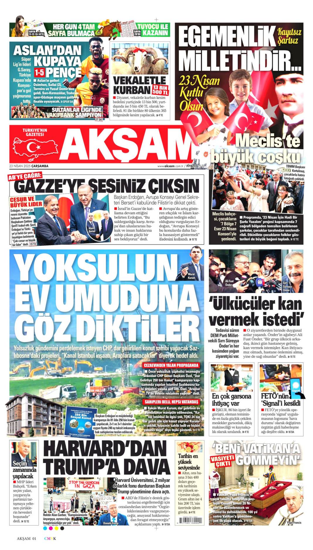 23 Nisan'ı hangi gazete nasıl gördü ya da görmedi? 14