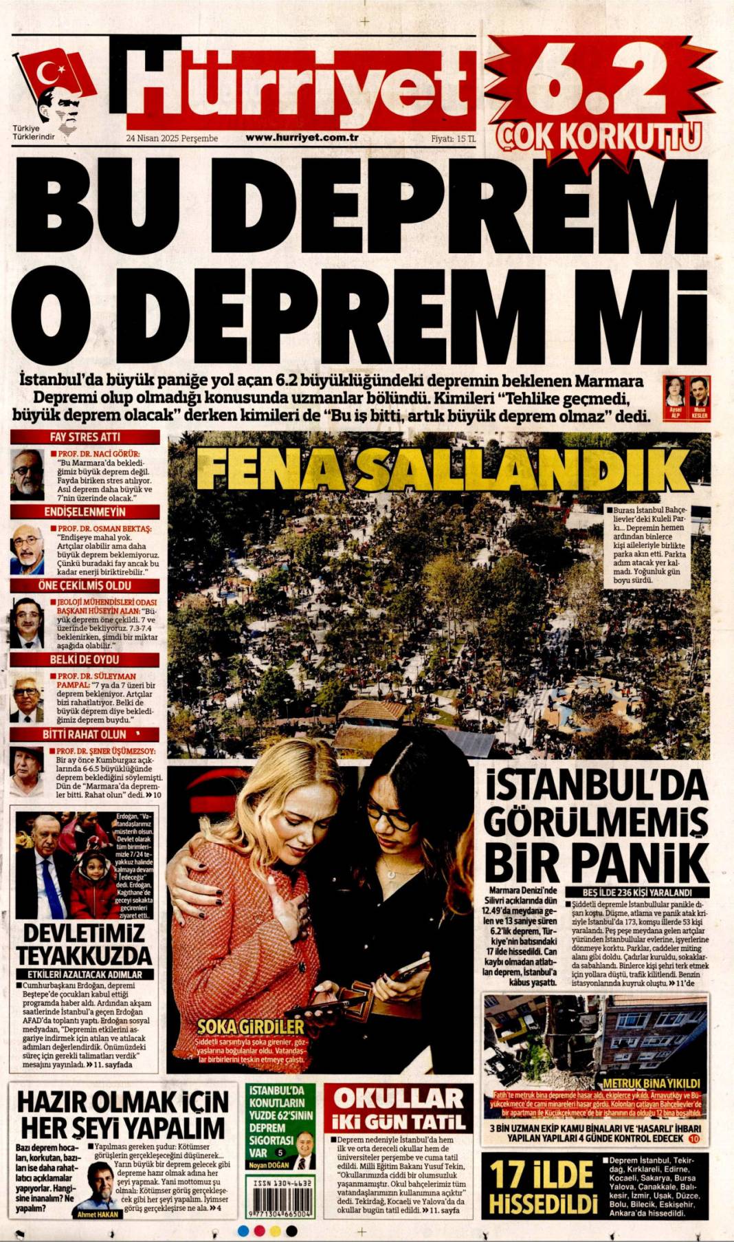 6.2'lik depremi gazeteler nasıl gördü? 9