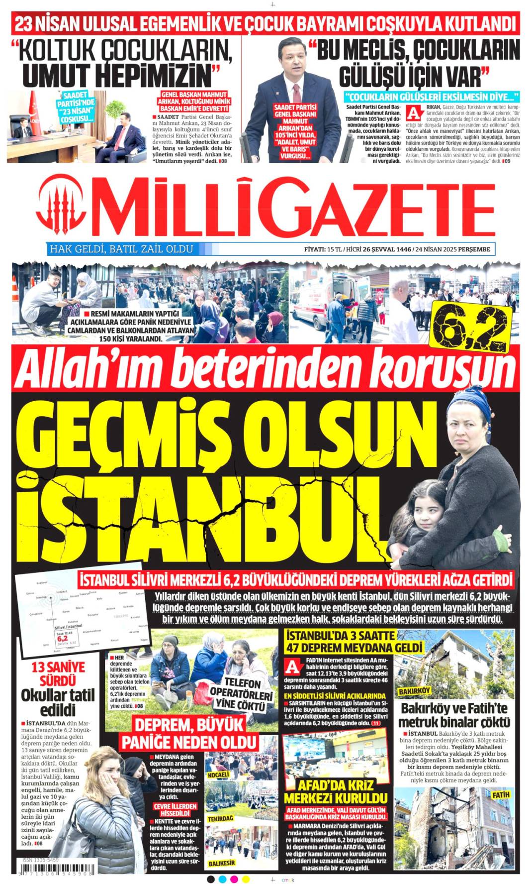 6.2'lik depremi gazeteler nasıl gördü? 11