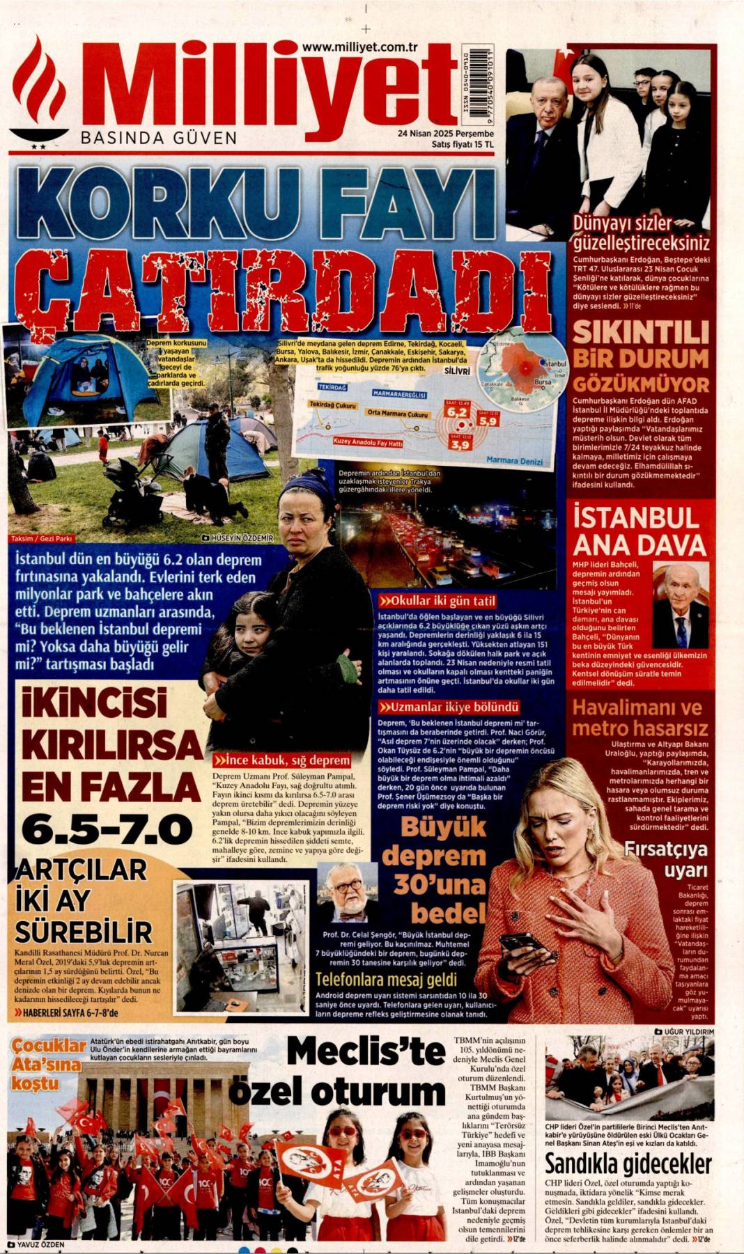 6.2'lik depremi gazeteler nasıl gördü? 13