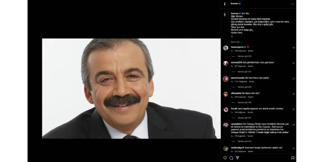 Sanat dünyasından Sırrı Süreyya Önder paylaşımları 1