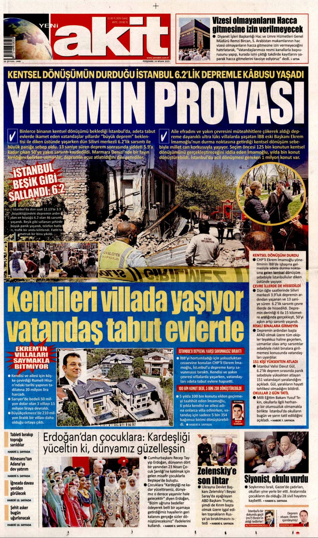 6.2'lik depremi gazeteler nasıl gördü? 2