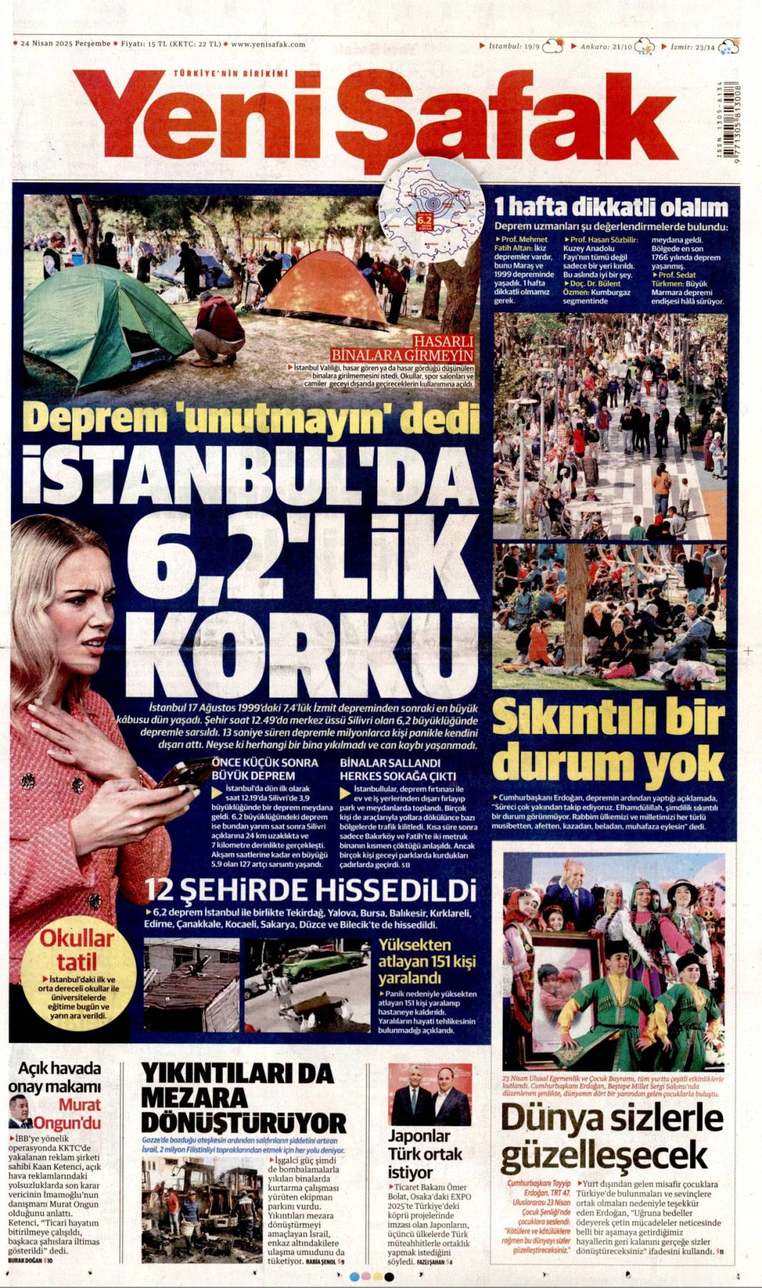 6.2'lik depremi gazeteler nasıl gördü? 1