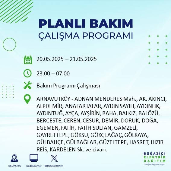 İstanbul’da 23 ilçede elektrik kesilecek: İşte mahalle mahalle kesinti listesi 3