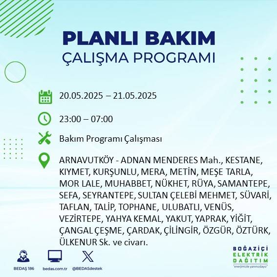 İstanbul’da 23 ilçede elektrik kesilecek: İşte mahalle mahalle kesinti listesi 5