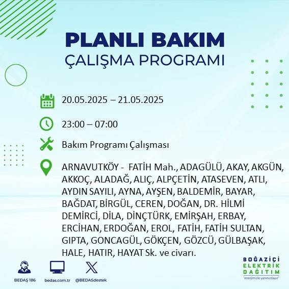 İstanbul’da 23 ilçede elektrik kesilecek: İşte mahalle mahalle kesinti listesi 6