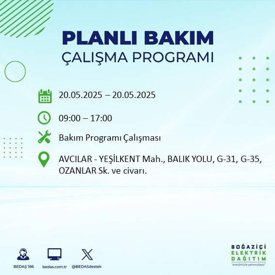 İstanbul’da 23 ilçede elektrik kesilecek: İşte mahalle mahalle kesinti listesi 11