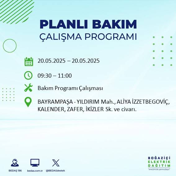 İstanbul’da 23 ilçede elektrik kesilecek: İşte mahalle mahalle kesinti listesi 22
