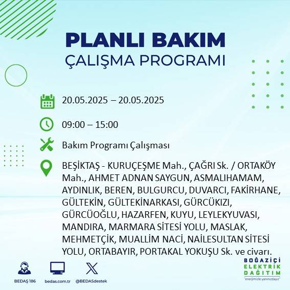 İstanbul’da 23 ilçede elektrik kesilecek: İşte mahalle mahalle kesinti listesi 30