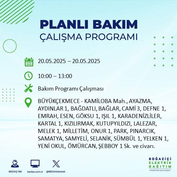 İstanbul’da 23 ilçede elektrik kesilecek: İşte mahalle mahalle kesinti listesi 34
