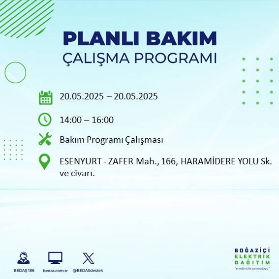 İstanbul’da 23 ilçede elektrik kesilecek: İşte mahalle mahalle kesinti listesi 45