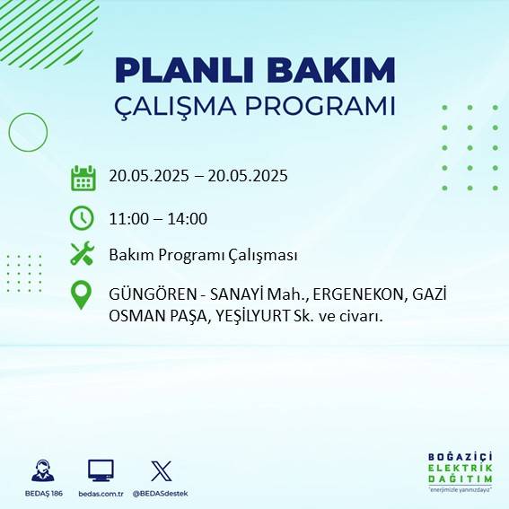 İstanbul’da 23 ilçede elektrik kesilecek: İşte mahalle mahalle kesinti listesi 60