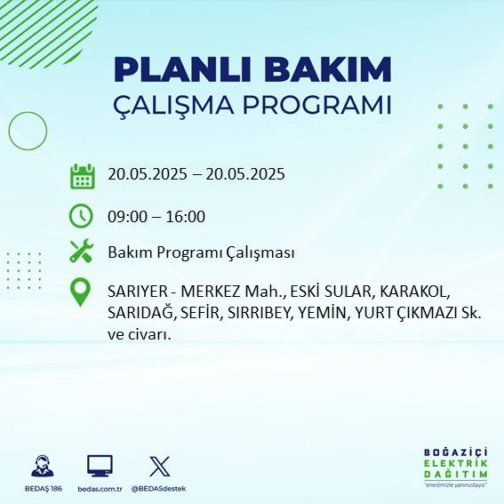 İstanbul’da 23 ilçede elektrik kesilecek: İşte mahalle mahalle kesinti listesi 69