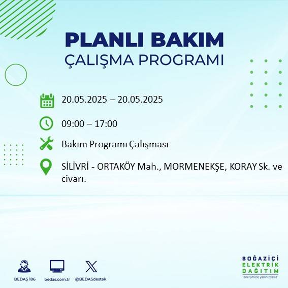 İstanbul’da 23 ilçede elektrik kesilecek: İşte mahalle mahalle kesinti listesi 79