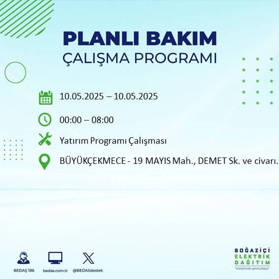 İstanbul’da elektrik kesintisi alarmı! Hangi semtlerde kesinti yaşanacak? 4