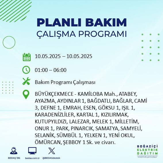 İstanbul’da elektrik kesintisi alarmı! Hangi semtlerde kesinti yaşanacak? 2