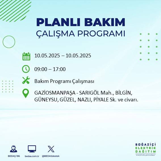 İstanbul’da elektrik kesintisi alarmı! Hangi semtlerde kesinti yaşanacak? 7