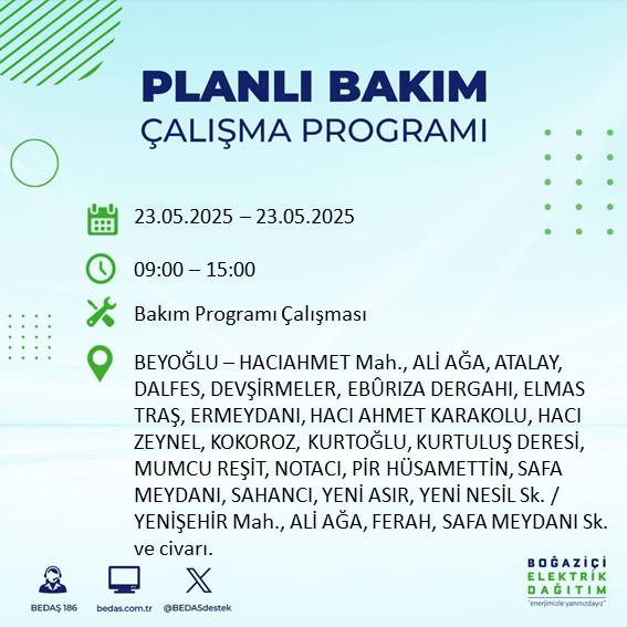 Dikkat! İstanbul’da planlı elektrik kesintisi yaşanacak ilçeler açıklandı 8