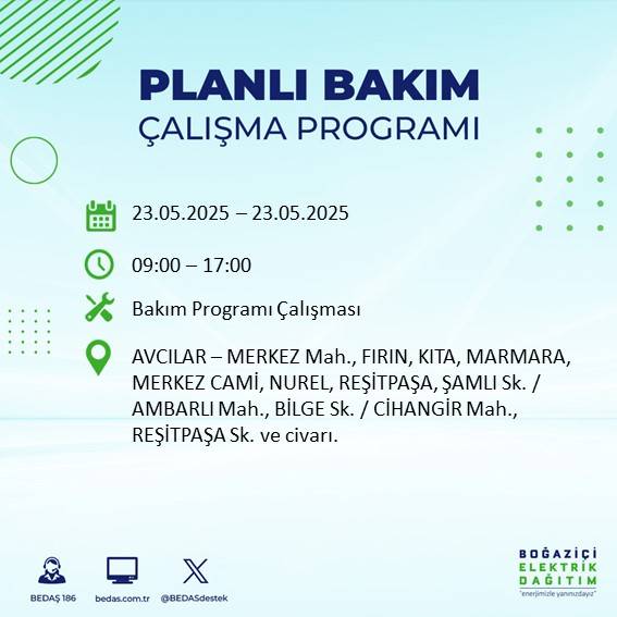 Dikkat! İstanbul’da planlı elektrik kesintisi yaşanacak ilçeler açıklandı 5