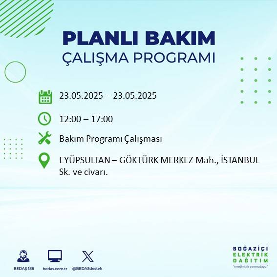 Dikkat! İstanbul’da planlı elektrik kesintisi yaşanacak ilçeler açıklandı 17