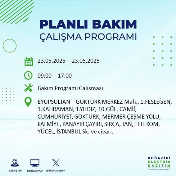 Dikkat! İstanbul’da planlı elektrik kesintisi yaşanacak ilçeler açıklandı 26