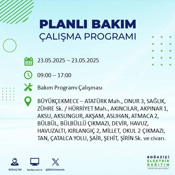 Dikkat! İstanbul’da planlı elektrik kesintisi yaşanacak ilçeler açıklandı 37