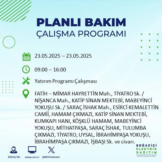 Dikkat! İstanbul’da planlı elektrik kesintisi yaşanacak ilçeler açıklandı 52