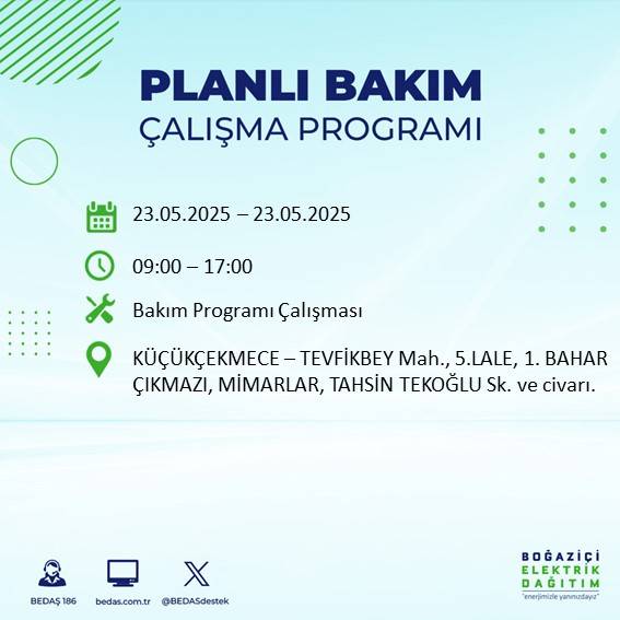 Dikkat! İstanbul’da planlı elektrik kesintisi yaşanacak ilçeler açıklandı 50