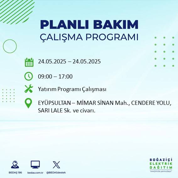 Dikkat! İstanbul’da planlı elektrik kesintisi yaşanacak ilçeler açıklandı 64