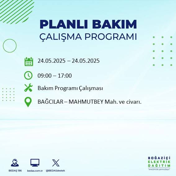 Dikkat! İstanbul’da planlı elektrik kesintisi yaşanacak ilçeler açıklandı 61