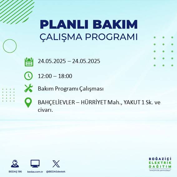 Dikkat! İstanbul’da planlı elektrik kesintisi yaşanacak ilçeler açıklandı 86
