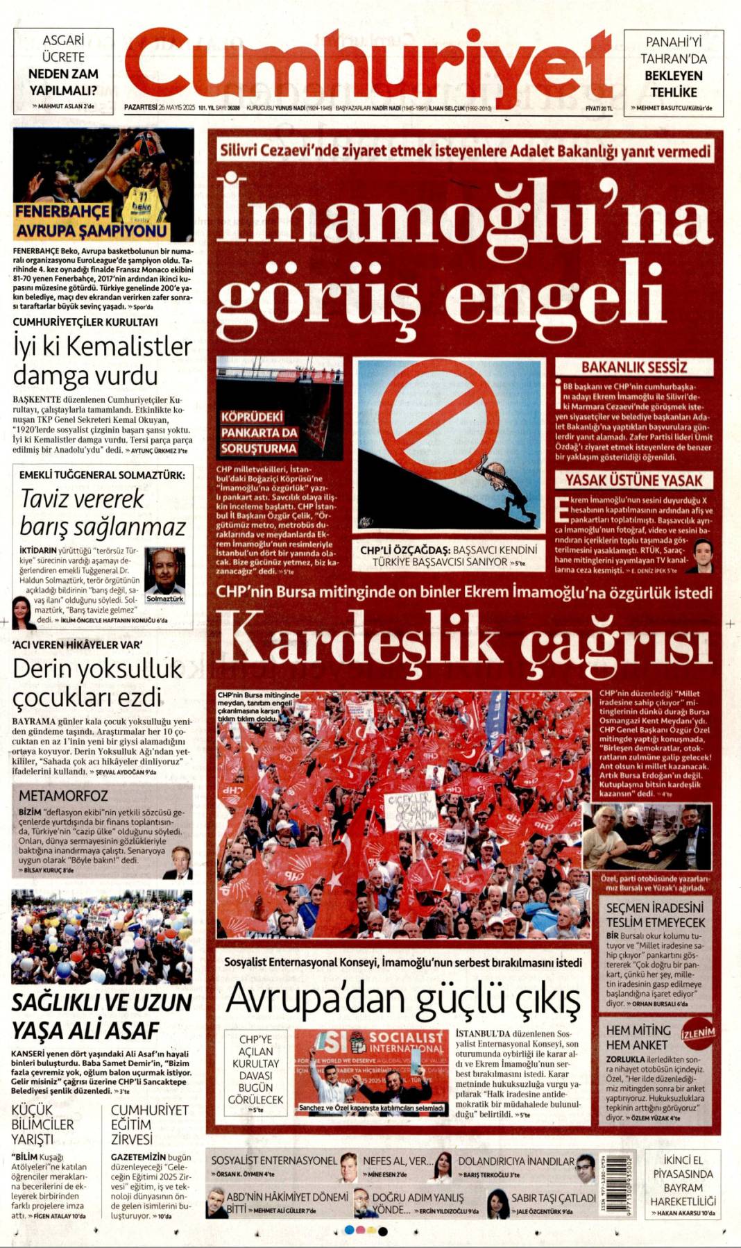 Hangi gazete ne manşetle çıktı? 26 Mayıs 2025 günün özeti 1