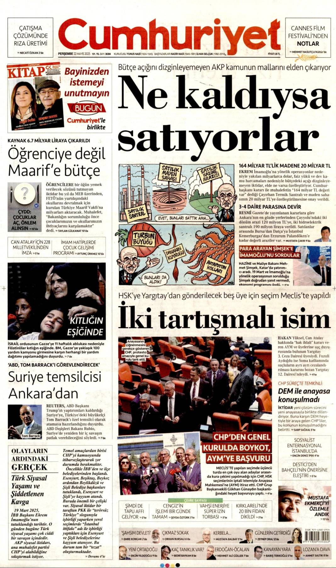 Gazeteler bugün ne yazdı? 22 Mayıs'ın manşet turu 1