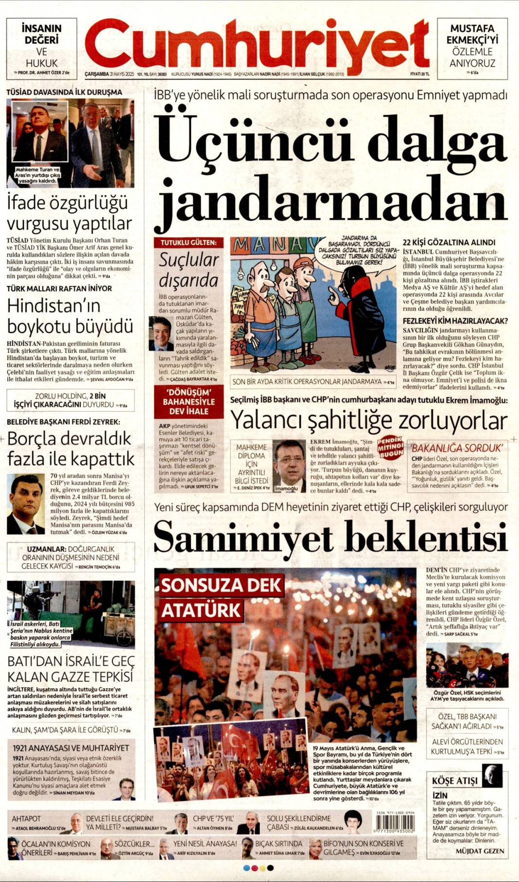 21 Mayıs'ın manşetleri: Gazeteler bugün ne yazdı? 1