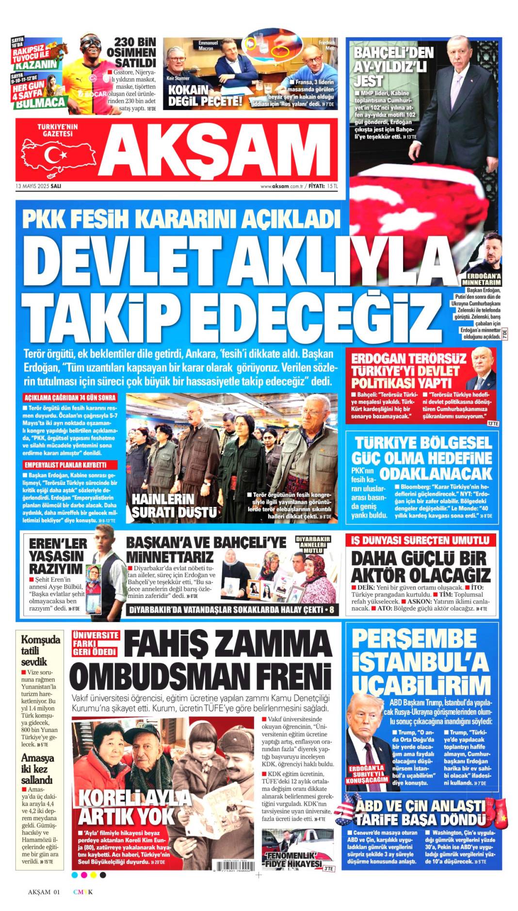 PKK'nın fesih kararı gazete manşetlerinde nasıl yer buldu? 18