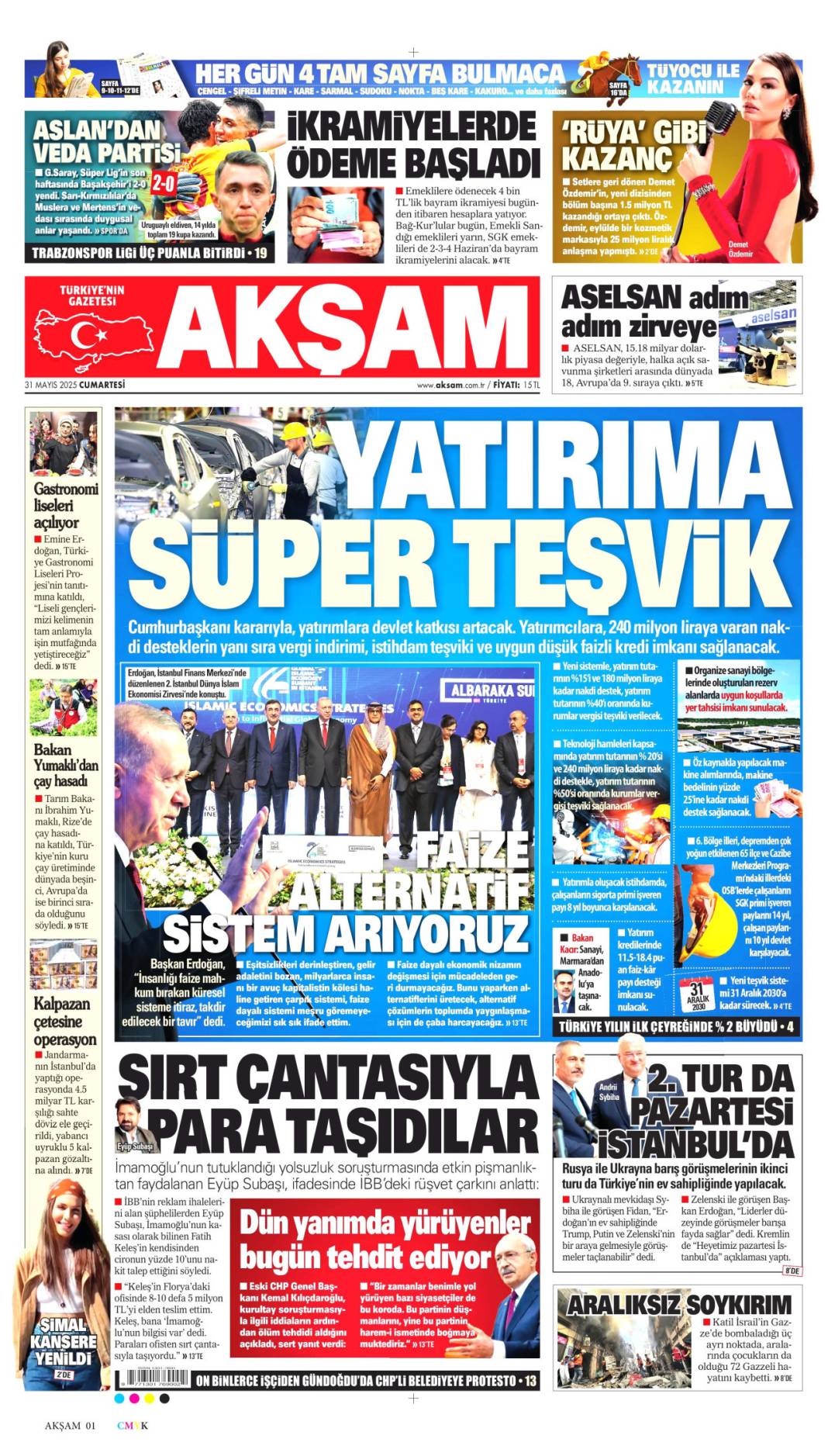 Gazeteler bugün hangi başlıklarla çıktı, işte 31 Mayıs'ın manşet turu... 14