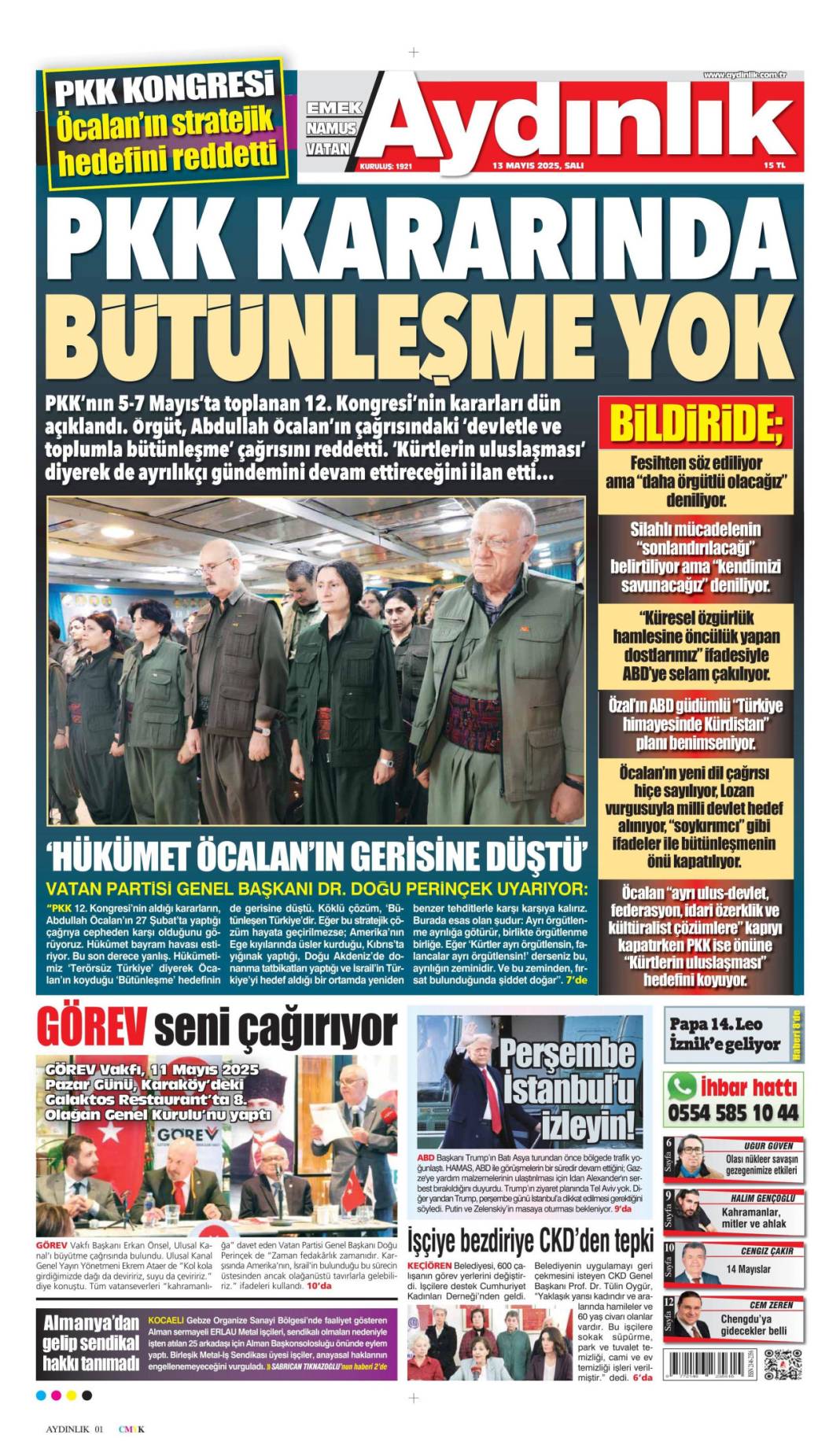 PKK'nın fesih kararı gazete manşetlerinde nasıl yer buldu? 20