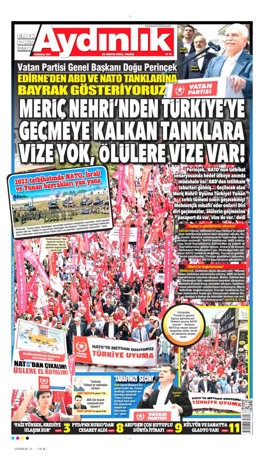 Gazeteler bugün hangi başlıklarla çıktı? 19