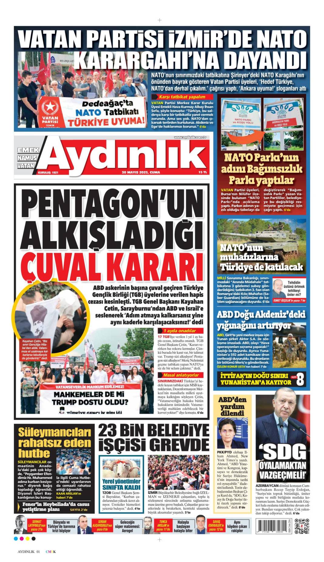 Bugün gazetelerde ne var? İşte 30 Mayıs’ın manşetleri... 24