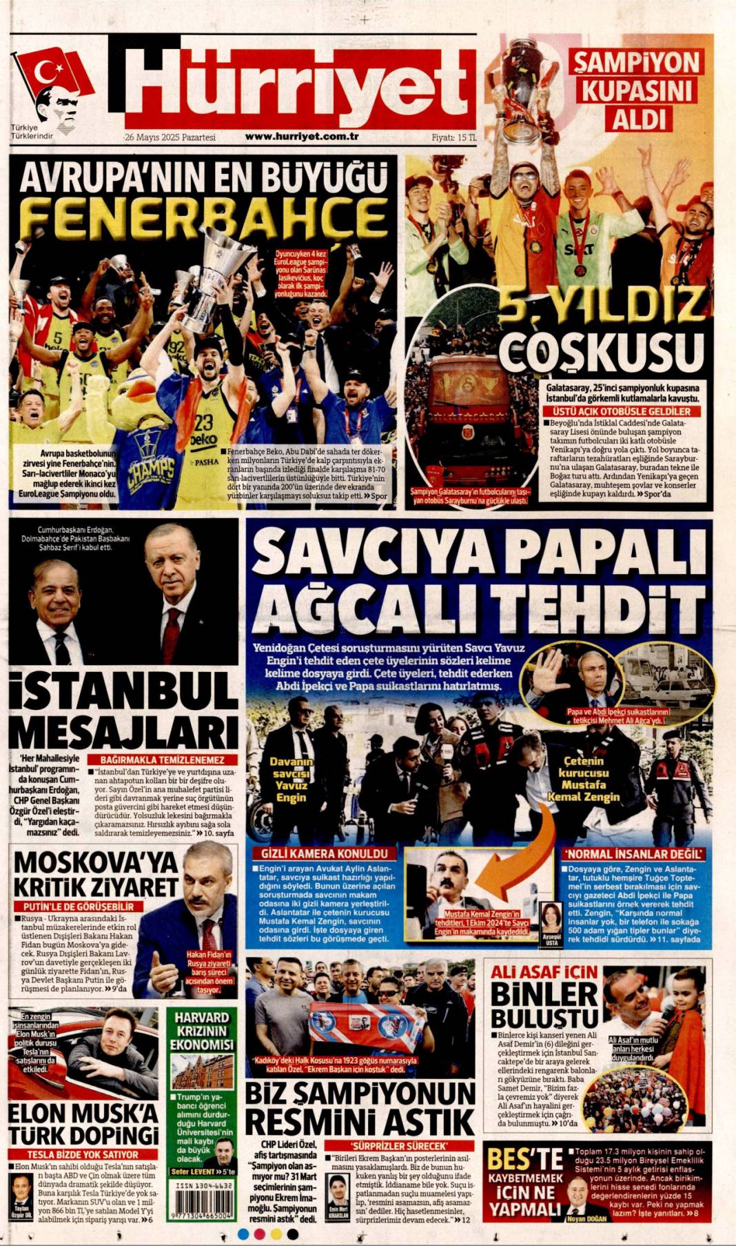 Hangi gazete ne manşetle çıktı? 26 Mayıs 2025 günün özeti 2