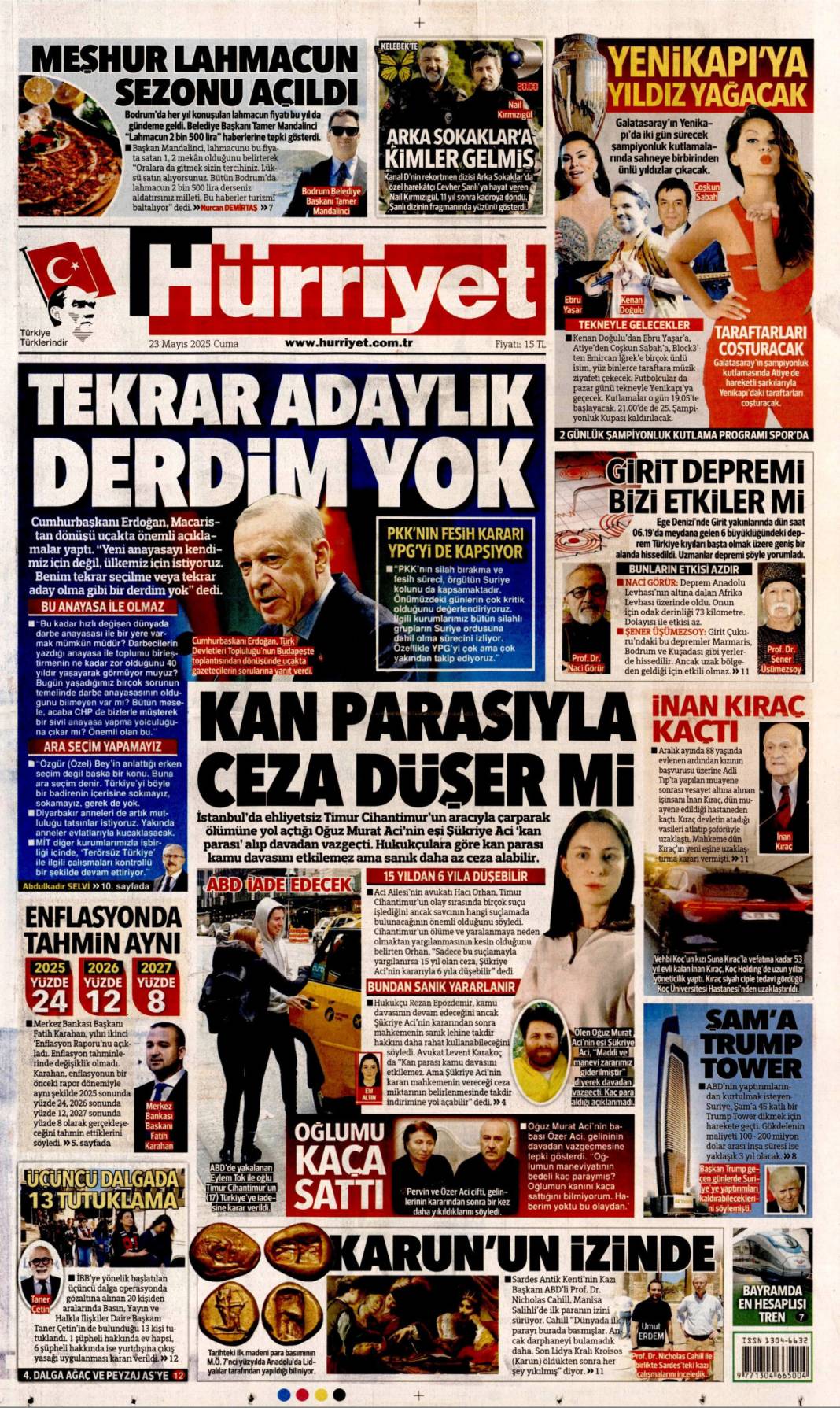 Gazeteler bugün hangi manşetle çıktı? İşte 23 Mayıs’ta medyanın gündemi 2
