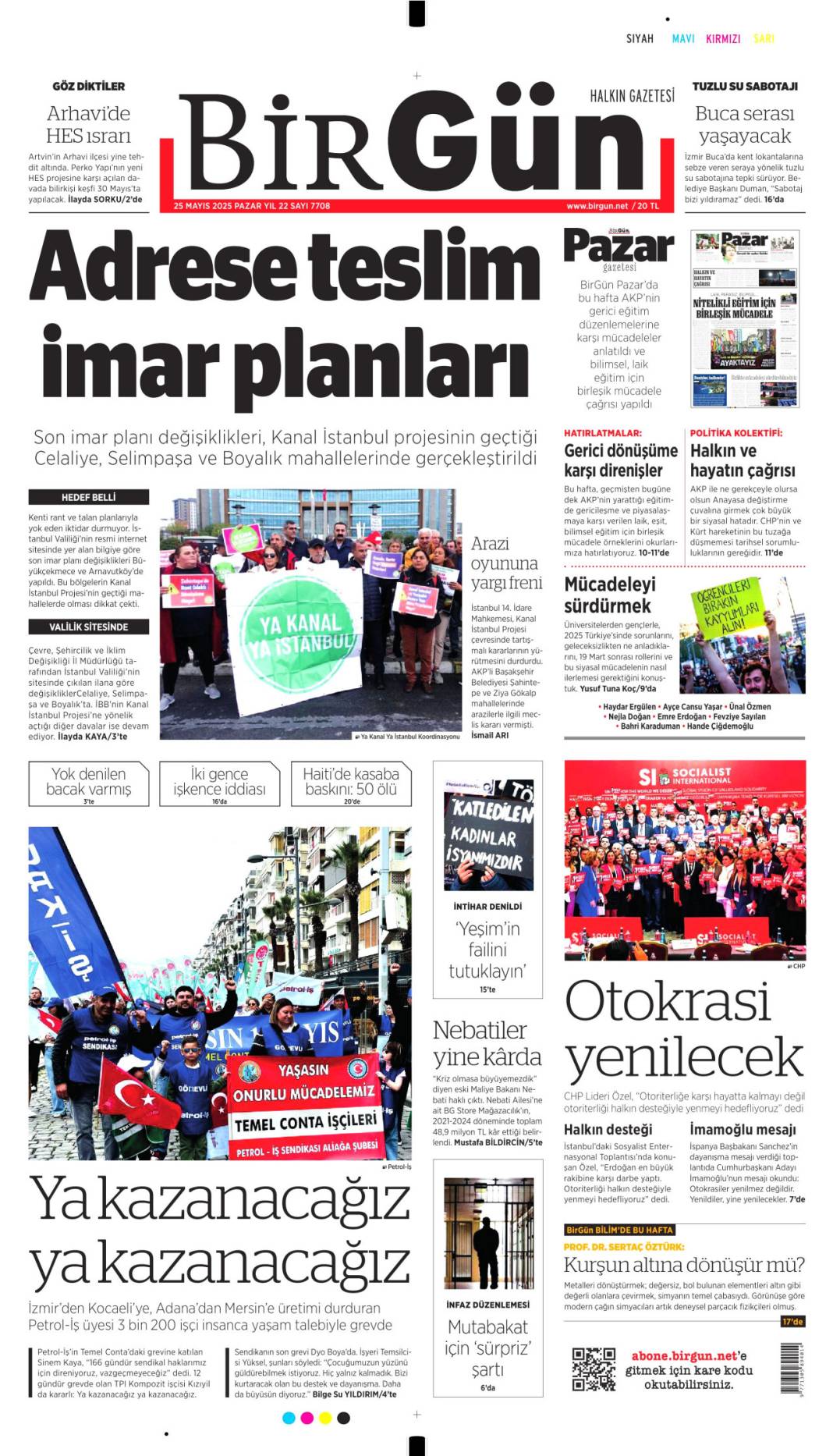 Gazeteler bugün hangi başlıklarla çıktı? 20