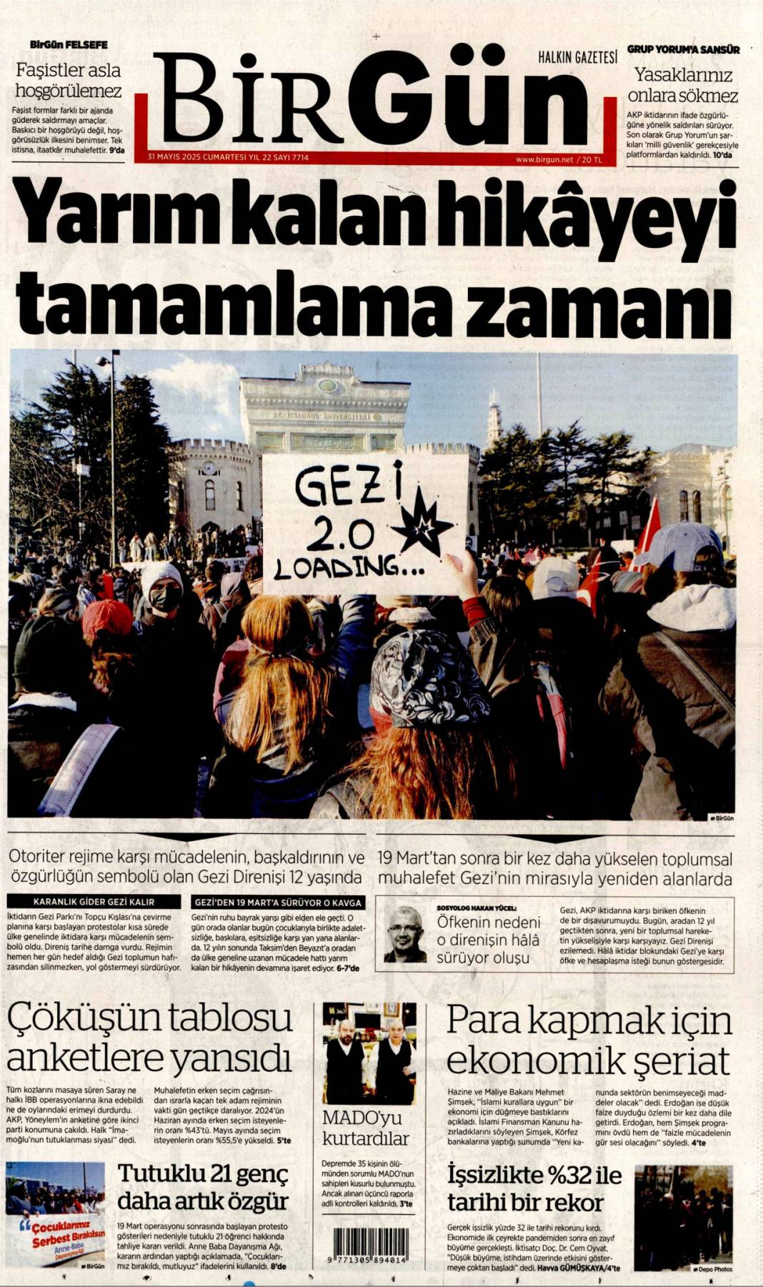 Gazeteler bugün hangi başlıklarla çıktı, işte 31 Mayıs'ın manşet turu... 6